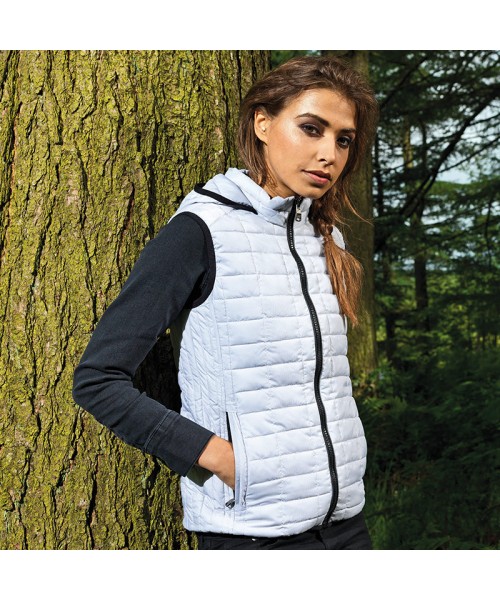 Plain Women's honeycomb hooded gilet 2786 Outer: 36gsm, Lining: 52gsm, Wadding: 250 GSM